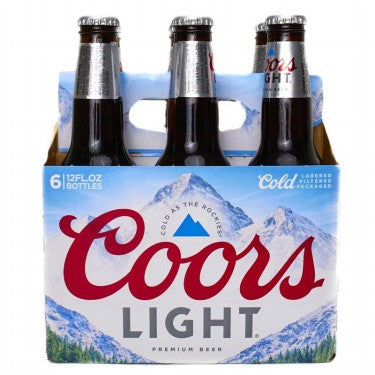 Coors Light- Botella Six Pack 12 oz