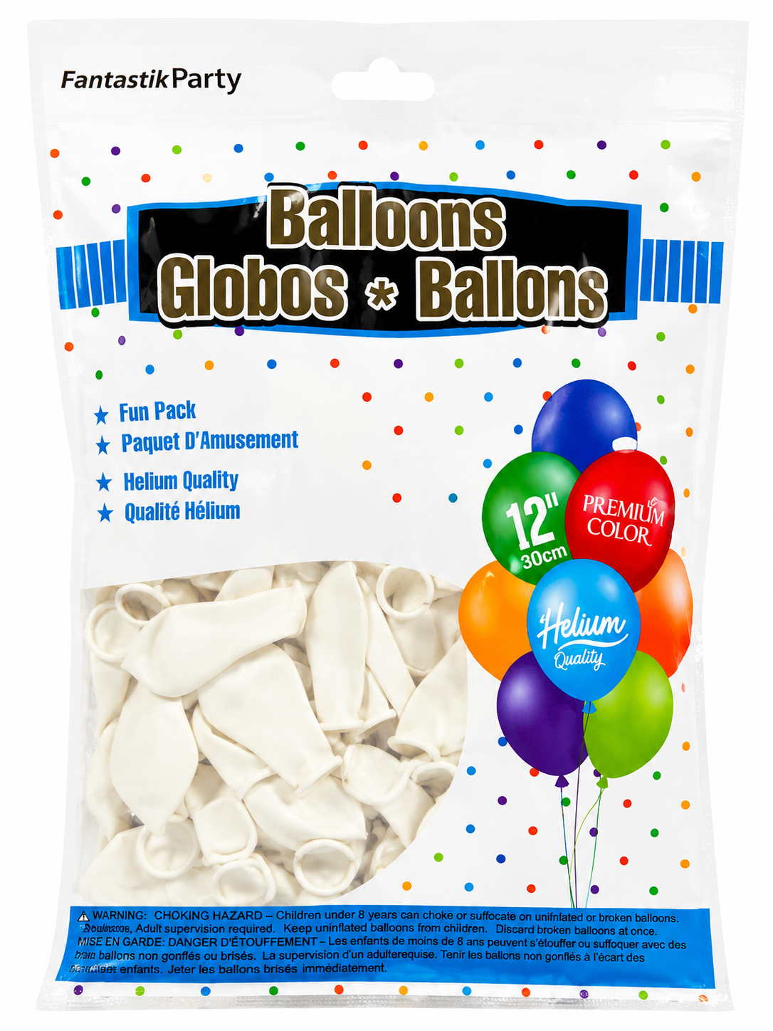 Globos Premium Color Blanco – 12” (30 cm)