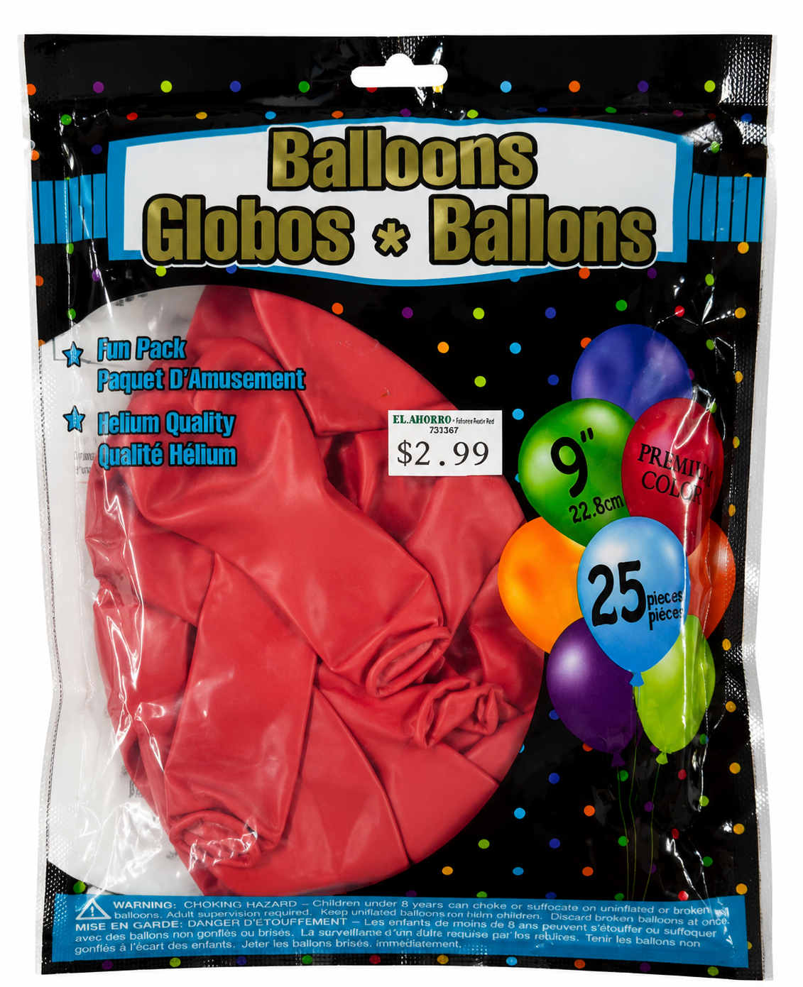 Globos Rojos Premium 9” – Paquete de 25