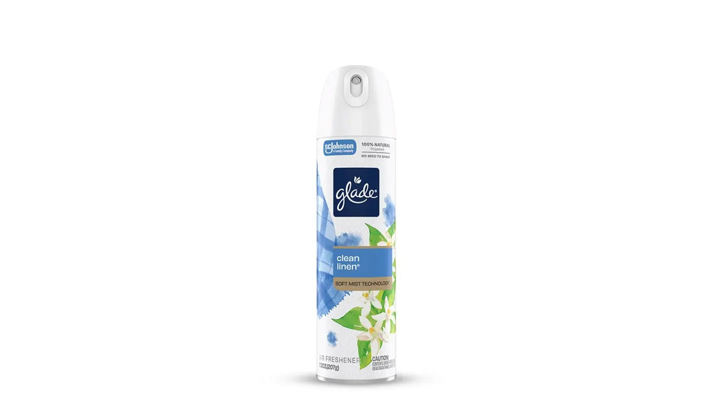 Glade Air Freshener Spray Clean Linen Soft Mist 7.6 oz