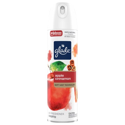 Glade Air Freshener Spray Apple Cinnamon Soft Mist 7.6 oz