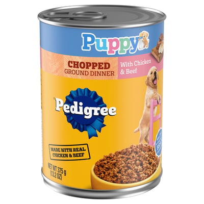 Pedigree – Puppy Chopped Chicken & Beef Dinner 13.2oz
