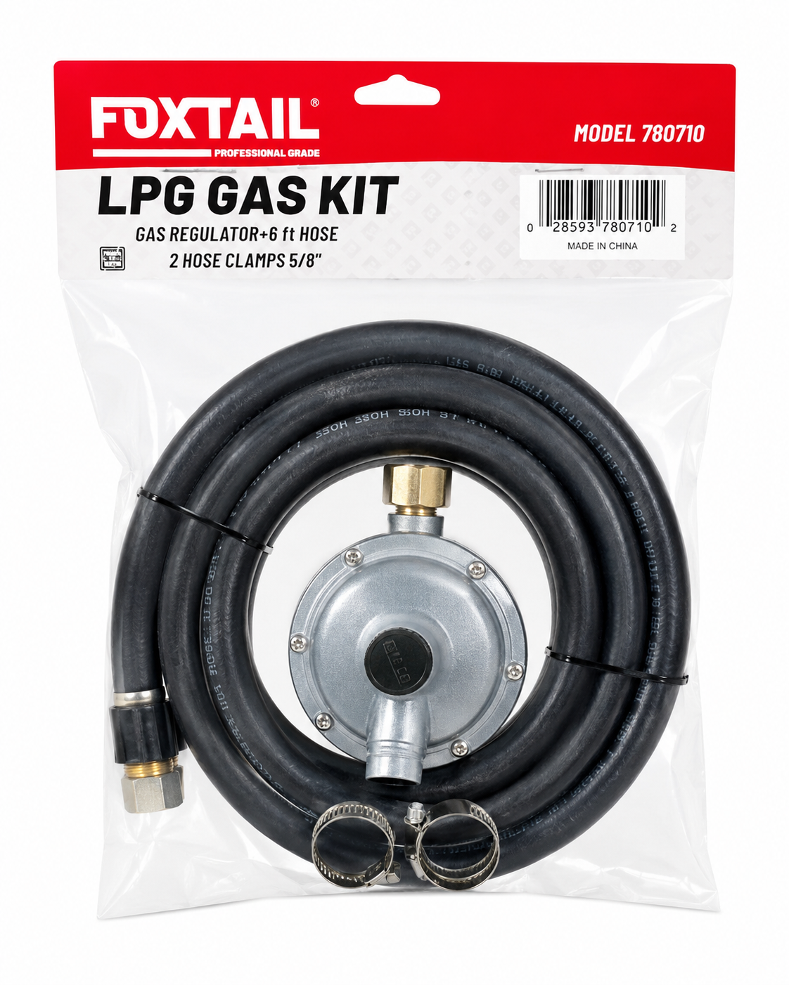 Kit de Gas LPG Foxtail con Regulador y Manguera