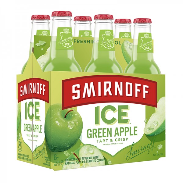 Smirnoff Ice Green Apple Six Pack Botella 330 ml
