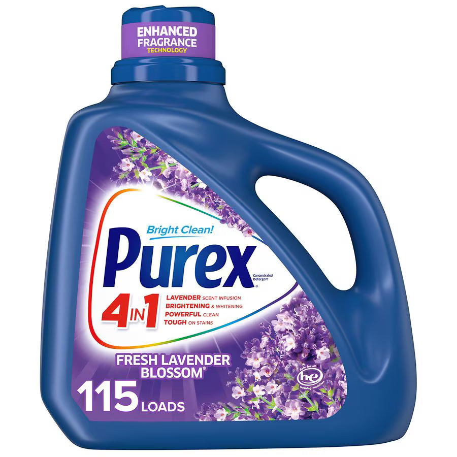 Purex 4 en 1 Detergente Líquido Lavanda 150 oz