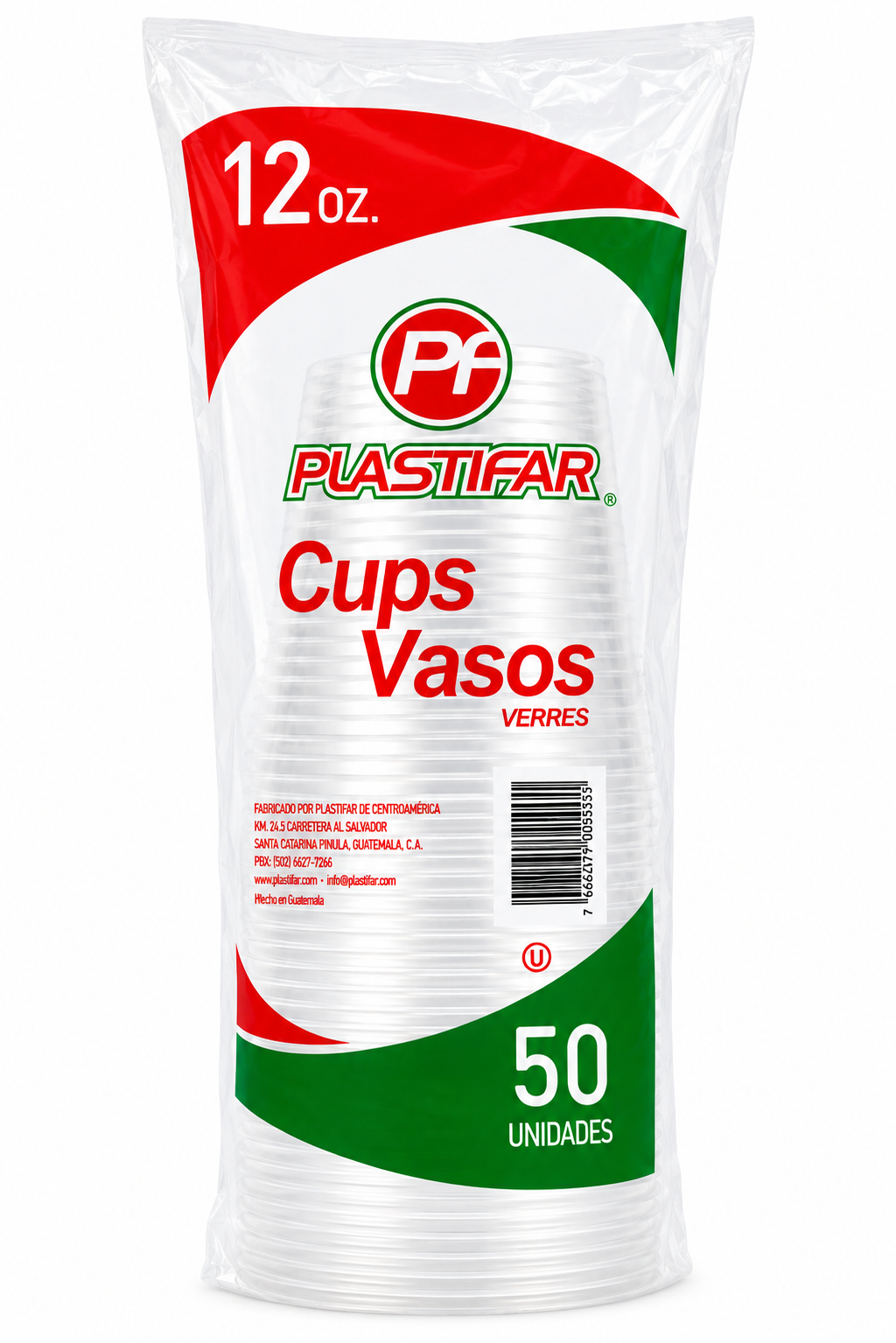 Vasos Desechables Plastifar 12 oz – 50 Unidades