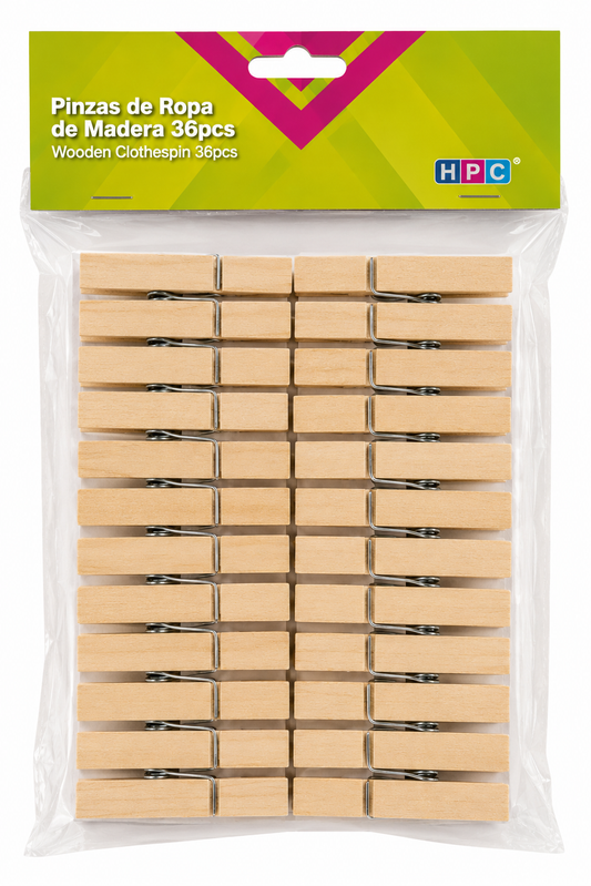 Pinzas de Madera para Ropa 36pcs