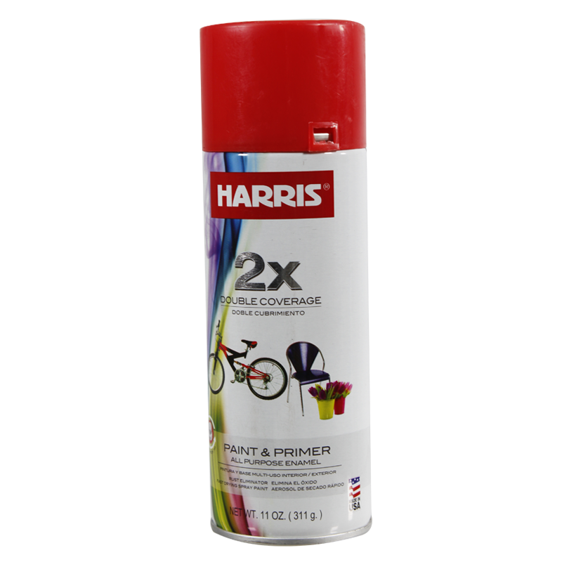 Harris 2X Paint & Primer – Spray Enamel Rojo (11 oz)