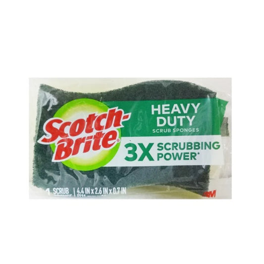 Scotch-Brite Esponja Heavy Duty 3X Scrubbing Power Individual
