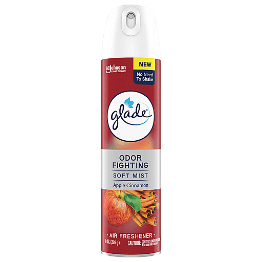Glade Odor Fighting Soft Mist Air Freshener Apple Cinnamon 8 oz