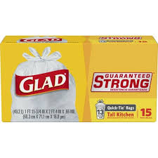 Bolsas de Basura Glad Guaranteed Strong Tall Kitchen – 13 Galones