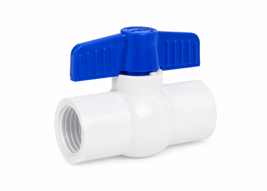 Llave de Paso PVC con Rosca 3/4"