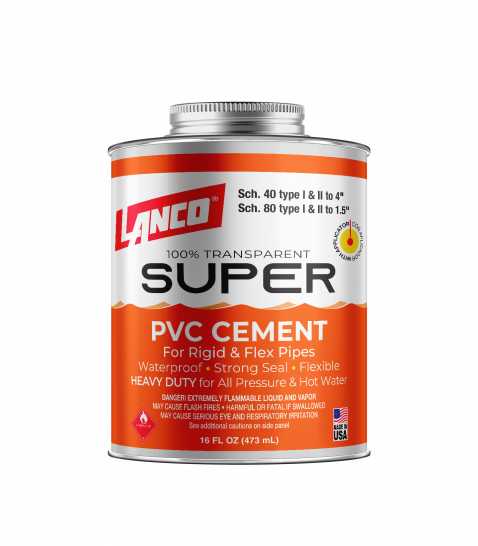 Lanco Super PVC Cement Transparente – 4 oz